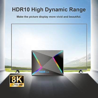 R69 Plus Voice Control TV Box Ultra HD 8K Allwinner H728 Octa Core Support Netflix tv box WIFI 6 Set Top Box