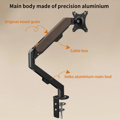 HILLPORT 17-34" Desktop Monitor Arm Holder Gas Spring Full Motion Mount Strut LCD LED TV Bracket Stand PC Soport Support M5
