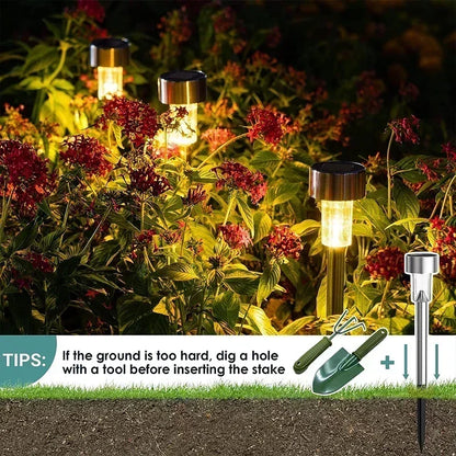 Solar Garden Light Outdoor Solar Powered Lamp Waterproof Landscape Lantern Lighting for Pathway Patio Decorative LED 10/20/30Pcs