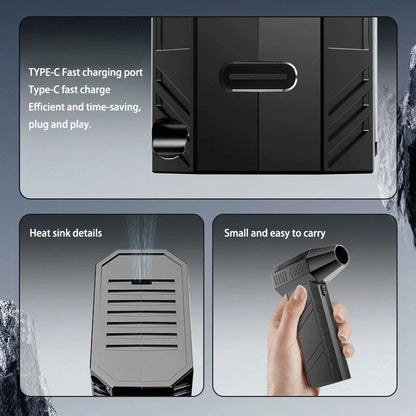 Violent Fan 400000RPM Powerful Air Blower Vacuum Dust Cleaner Type-C Charging Strong Winds Brushless Turbo Jet Blower 2025 New