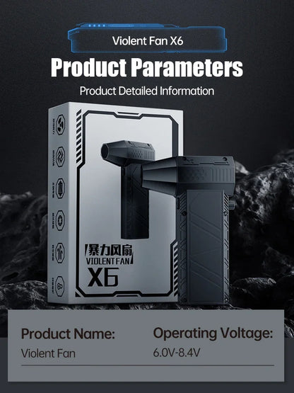 450000RPM X6 Air Blower Powerful dust Vacuum Cleaner Fast Charging Strong Wind Brushless Violent Fan for car/computer cleaning