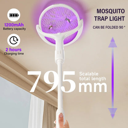 3500V 5in1 Mosquito Killer Lamp Multifunctional Angle Adjustable Bug Zapper Electric USB Rechargeable Mosquito Fly Bat Swatter