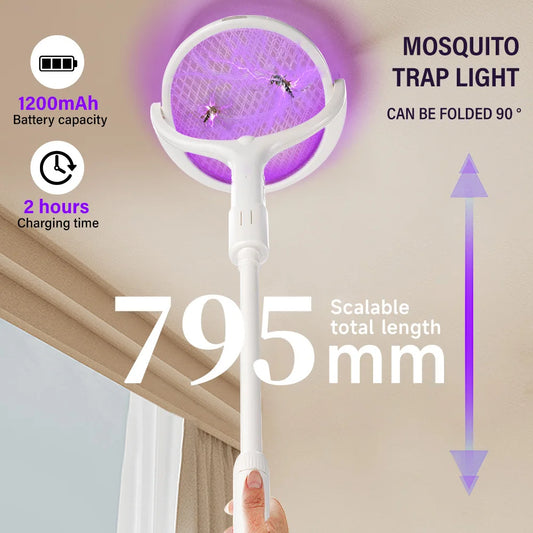 3500V 5in1 Mosquito Killer Lamp Multifunctional Angle Adjustable Bug Zapper Electric USB Rechargeable Mosquito Fly Bat Swatter