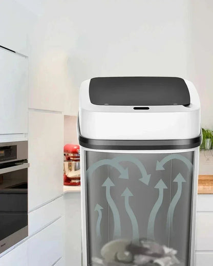 Smart Trashbin Automatic Sensor Large Capacity Touchless Waste Bin Energy-saving Waterproof for Kitchen Bathroom Home Office