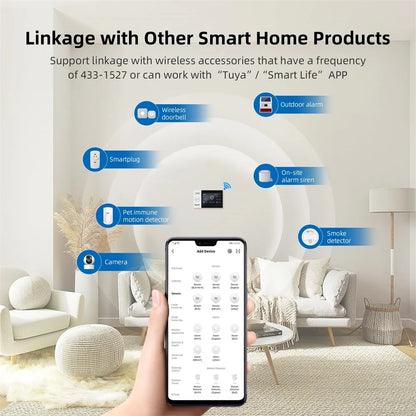 TUYA WIFI Smart GSM Alarm System Smart Life Security Protection For Home with PIR Wireless Solar Siren Alexa