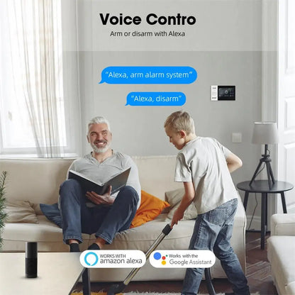 TUYA WIFI Smart GSM Alarm System Smart Life Security Protection For Home with PIR Wireless Solar Siren Alexa