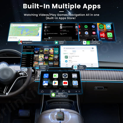 2025 CarlinKit TBox LiteS Android Ai Box Android auto CarPlay Wireless Adatper for Netfilx Youtube IPTV Spotify Car Accessories