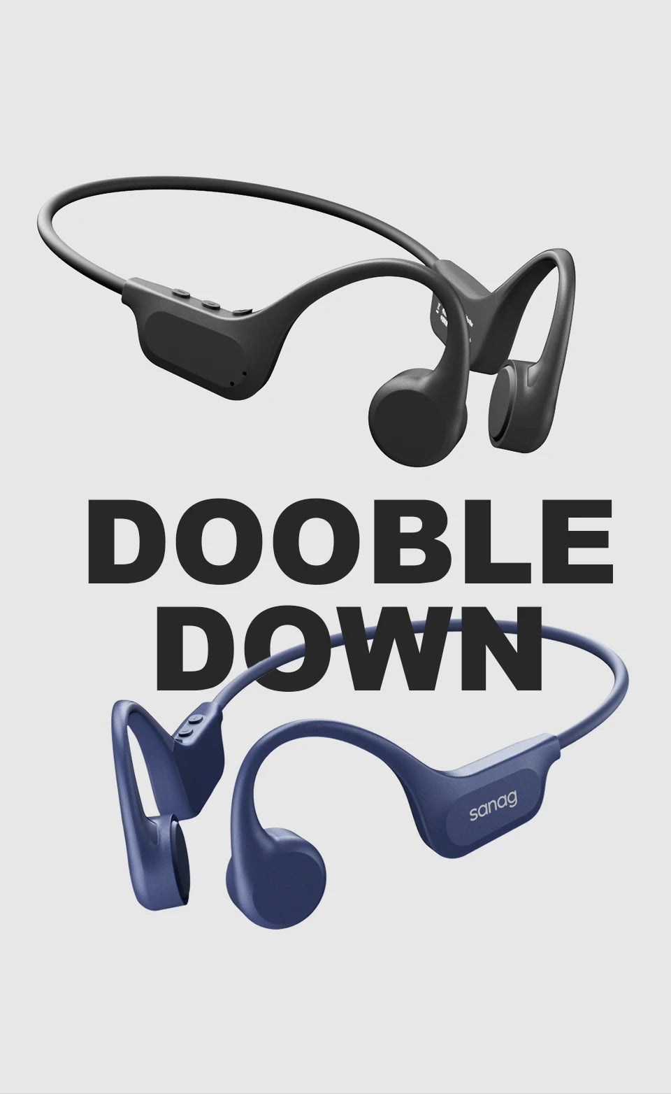 Sanag B60S Bone Conduction Earphones 64GB MP3 Wireless Open Headset IPX8 Swimming Waterproof Flash-sale Choice Headphones