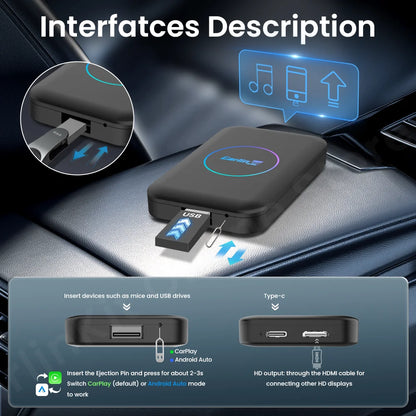 2025 CarlinKit TBox LiteS Android Ai Box Android auto CarPlay Wireless Adatper for Netfilx Youtube IPTV Spotify Car Accessories