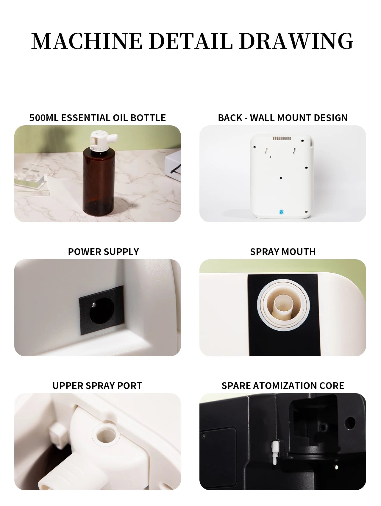 Aroma Diffuser 500ML Bluetooth Essential Oil Diffuser For Home Room Fragrance HVAC Electric Aromatic Oasis Air Freshener