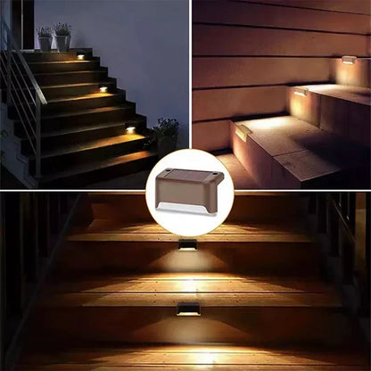 4/8/12Pcs Solar Deck Lights Outdoor Waterproof LED Fence Lights Step Garden Decorate Lamp for Patio Stairs Railing Pathway