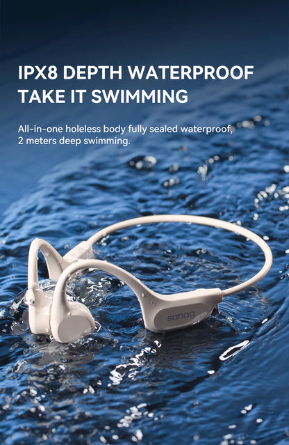 Sanag B60S Bone Conduction Earphones 64GB MP3 Wireless Open Headset IPX8 Swimming Waterproof Flash-sale Choice Headphones