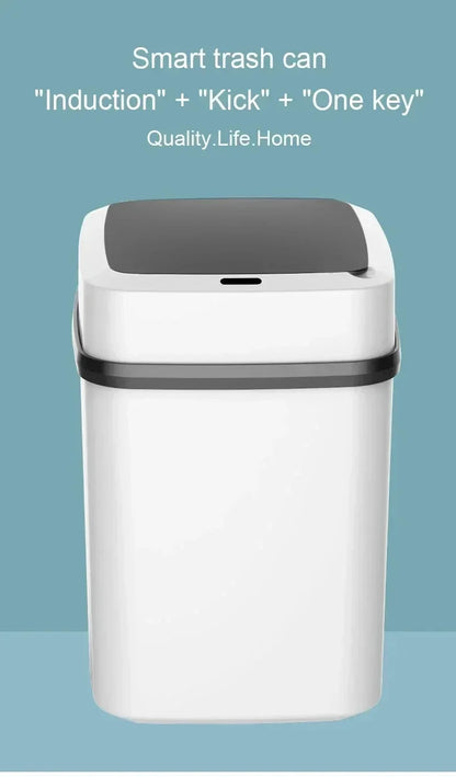 Smart Trashbin Automatic Sensor Large Capacity Touchless Waste Bin Energy-saving Waterproof for Kitchen Bathroom Home Office