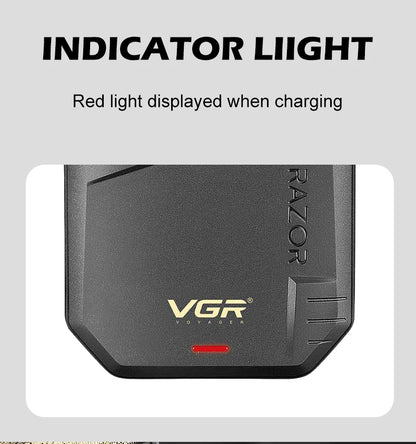 VGR Razor Rechargeable Razor Professional Beard Trimmer Electric Trimmer Reciprocating Shaver Finishing Shaver for Man V-375