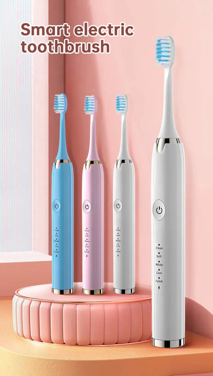 XIAOMI Electric Sonic Toothbrush USB Rechargeable Waterproof Electronic Ultrasonic Whitening Tooth Brushes Replacement Heads