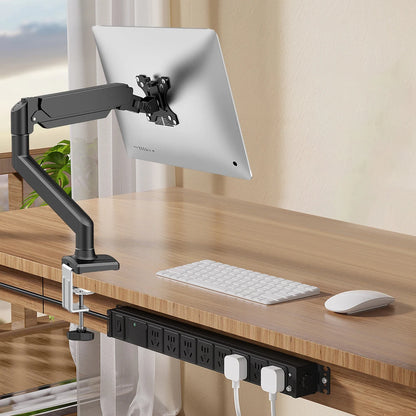 Single Monitor Stand Swivel Monitor Bracket Free Adjustable Expandable Display Bracket Holds 4.9 To 19.8lbs for Home Office