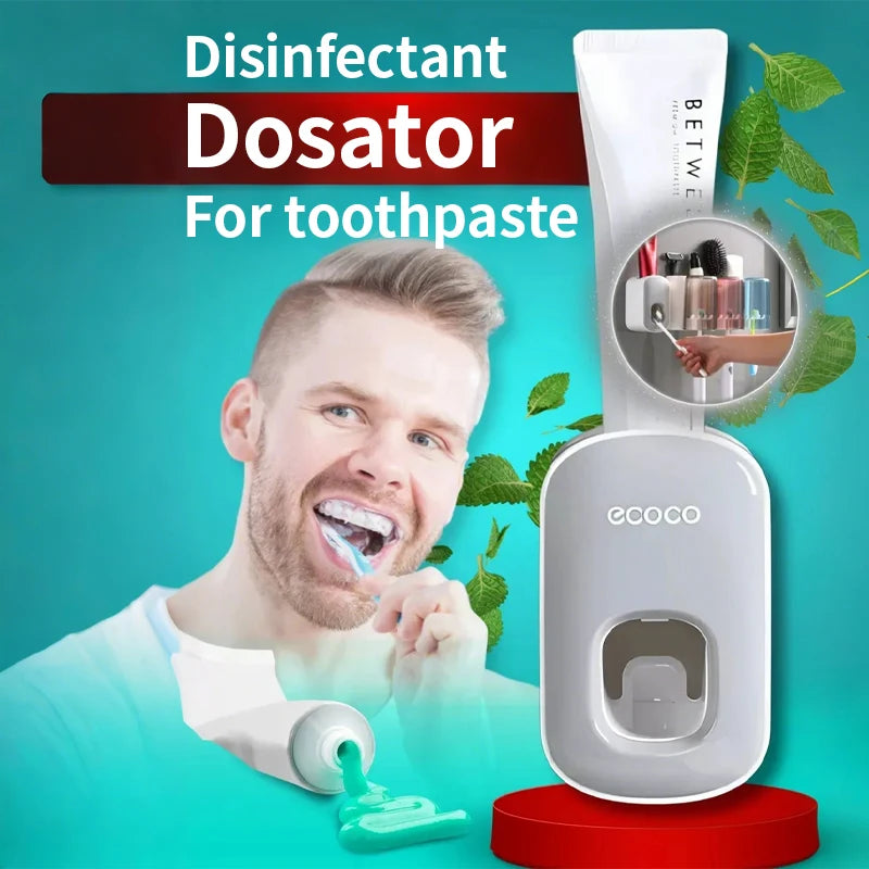 1/2 black and white household non porous automatic toothpaste squeezing machine for artificial products, suction wall extruder