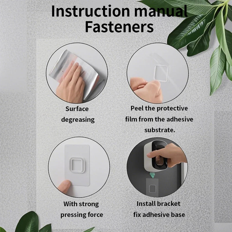 1/2 black and white household non porous automatic toothpaste squeezing machine for artificial products, suction wall extruder