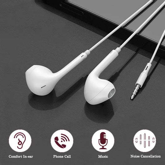 3.5mm Wired Headphones In Ear Headset Wired Earphones with Microphone Stereo Earbuds Sports for Samsung Huawei Xiaomi Phones MP3