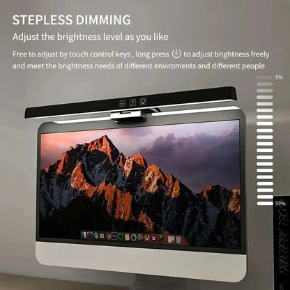 Eye Protection LED Desk Lamp Asymmetric Light Source Hanging Computer Monitor Screen Light 33/50cm for Office Work Study Dimming