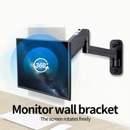 Wall Mount Swivel Tilt Rotation Full Motion Adjustable Articulating for Most 24-45" LED, LCD Monitor Wall Mount VESA 100x100mm