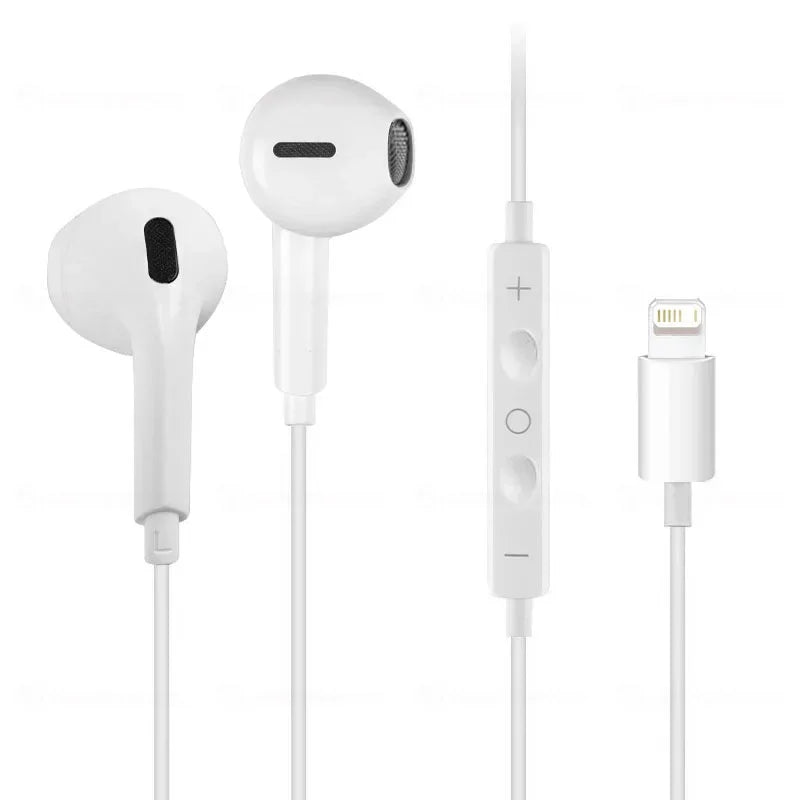 Original Headphones For Apple iPhone 16 15 Pro Max 14 13 12 11 USB-C Lightning 3.5mm Wired Earphones X XR 7 8 Phone Accessories
