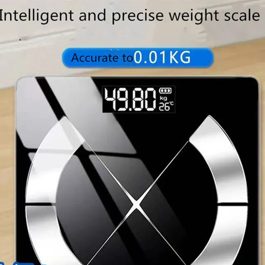 Bluetooth Fat Scale Accurate Smart Digital Bathroom Weight Wireless Weight Scale USB Rechargeable Smartphone APP