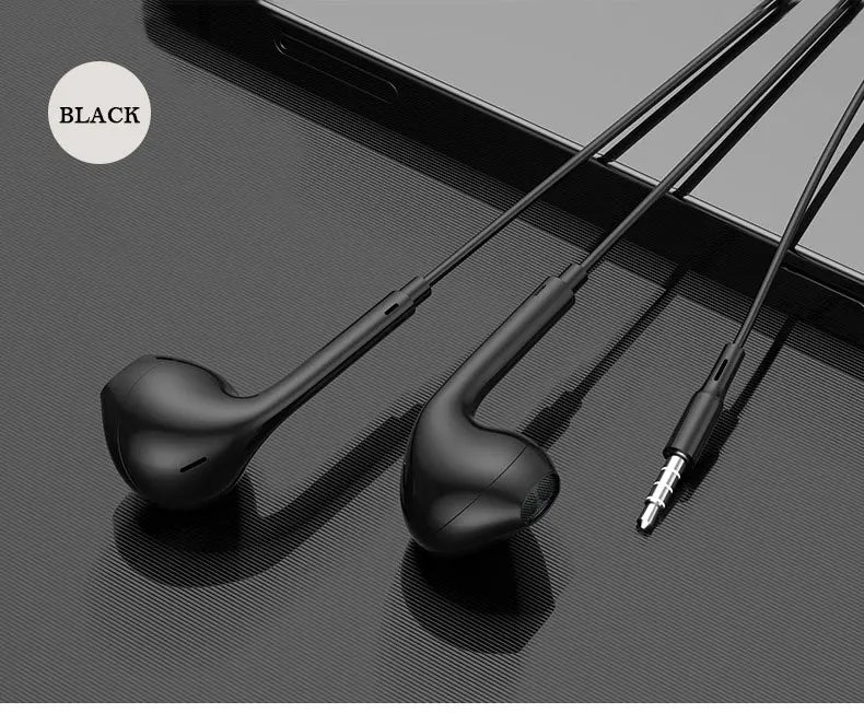3.5mm Wired Headphones In Ear Headset Wired Earphones with Microphone Stereo Earbuds Sports for Samsung Huawei Xiaomi Phones MP3