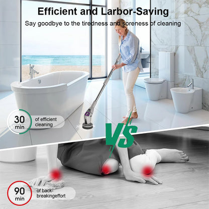 Electric Cleaning Brush 10 In 1 Multifunctional Cleaning Brush For Bathroom Kitchen Toilet Wireless Rotatable Cleaning Brush