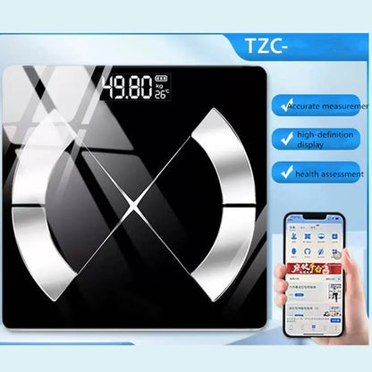 Bluetooth Fat Scale Accurate Smart Digital Bathroom Weight Wireless Weight Scale USB Rechargeable Smartphone APP